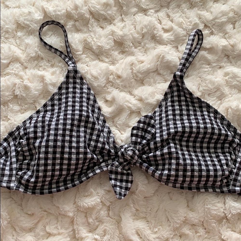 Checkered bikini top